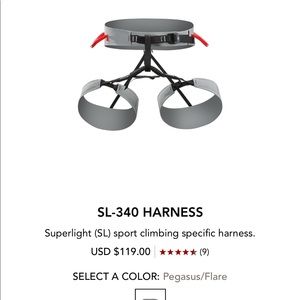 Arcteryx rock climbing harness